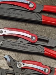 Set of 3 Knipex &ndash; S-Type Pipe Wrench with Fast Adjustment Swiss Wrenches 1 1.5 2