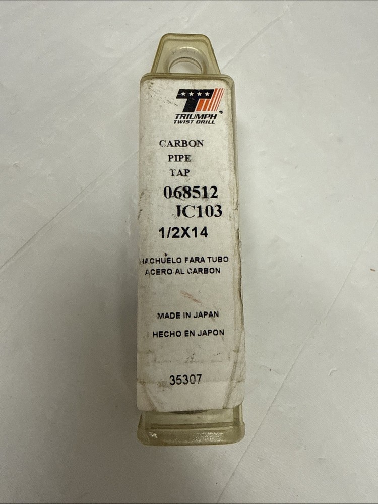 Triumph twist drill 068512 JC103 , 1/2&times;14 Carbon Pipe Tap Japan 35307