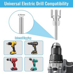 5-Piece Pipe Threading Tool Kit, 1/2&Prime; 3/4&Prime; 1&Prime; Dies, Bolt/Screw Extractor, Steel