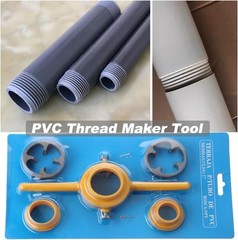 6Pcs PVC Thread Maker Tool Pipe Threader Plumbing Tool Kit Plastic Pipe Round&hellip;