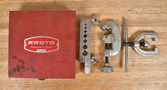 PROTO No 351 Flaring Tool & No 350 Tubing Cutter in Original Metal Case