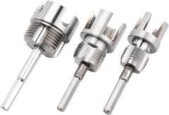 3Pcs PVC Pipe Threader Kit 1/2&Prime; 3/4&Prime; 1&Prime; NPT Integrated Internal & External Pipe