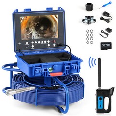 9&Prime; Self-Leveling Sewer Camera w 295ft/90m Cable Digital Length Counter for Drain