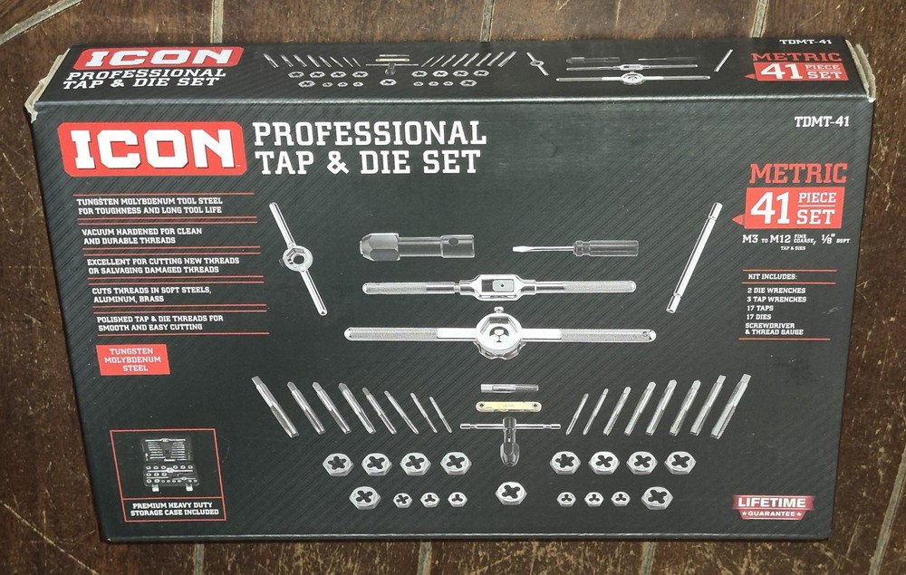 ICON 41pc. METRIC Professional Tap and Die Set with Storage Case &ndash; Model #59159