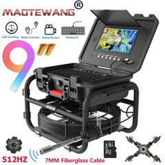 9&Prime; Monito 20M Self-Leveling System Pipe Inspection Sewer Camera HD Video DVR 16G