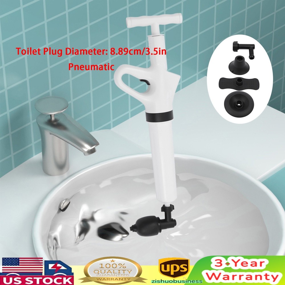 High Pressure Toilet Air Plunger Kit Air Toilet Unclogger Air Drain Blaster Kit