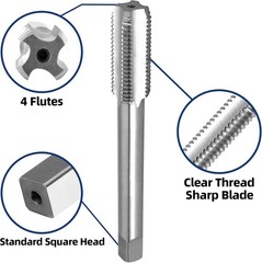 3/4&Prime;-10 UNC Left Hand Tap and Die Set Machine Thread Tap and Round Die LH
