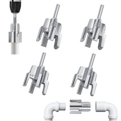 4Pcs PVC Pipe Threader Dual Function Thread Large Size Plumbing Hand Tool