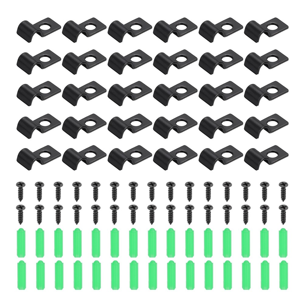 50Pcs 5mm(3/16&Prime;) One Hole Pipe Strap, U Brackets Conduit Clamp