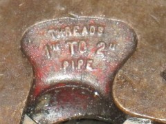 RIDGID NO. 65 R PIPE THREADER , 1&rdquo; -2&rdquo; With Handle, Used