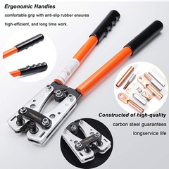 Battery Terminal Cable Crimping Tool AWG 1/0, 2, 4, 6,8,10 for Electrician Wire