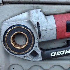 RIDGID 600 115V Electric Pipe Threader Power Drive W/ Clamp Case Germany