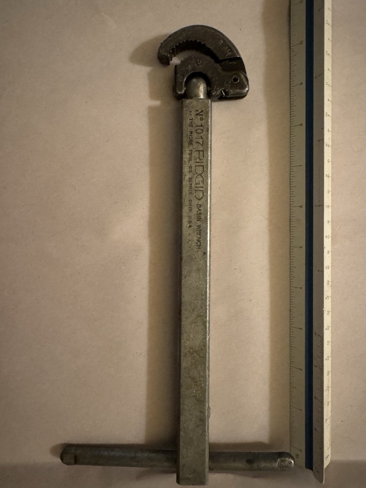 Ridgid No. 1017 Telescopic Basin Wrench, Made in USA