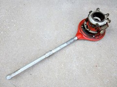 Ridgid Tools No. 65R-TC Manual Receding Pipe Threader & Handle 36570 USA