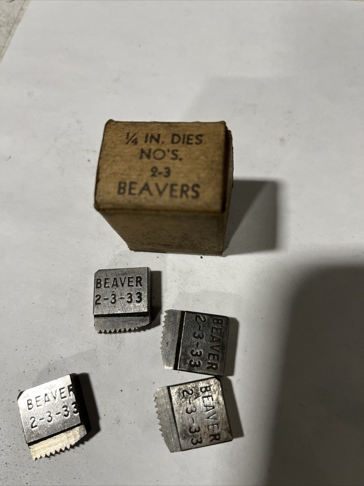 Beaver Pipe Tools 1/4&rdquo; Dies, NO&rsquo;S 2-3