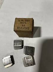 Beaver Pipe Tools 1/4&rdquo; Dies, NO&rsquo;S 2-3