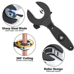 Ratchet Pipe Cutting Tool 5/16&Prime; &ndash; 1-1/8&Prime; PVC Copper Aluminium Tube Cutter Tool