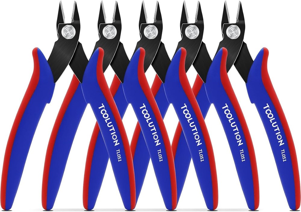 5 Pack Diagonal Cut Pliers &ndash; Mini Side Wire Cutters Snips for Crafting Electrica