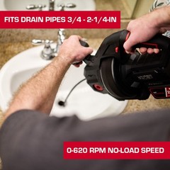 20V Brushless Cordless Drain Auger with 2.0Ah Battery