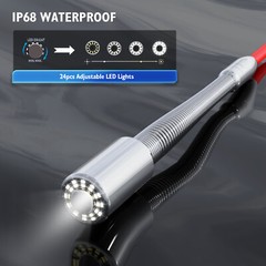 9mm THICK 50m Sewer Pipe Inspection Camera with 512hz Sonde Self level 32mm lens