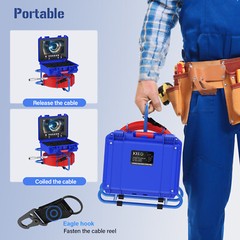 30M Sewer Pipe Inspection Camera 512HZ Self-leveling Meter Counter 9&Prime; DVR