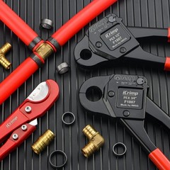 High Quality PPR Crimping Tool Set Easy Pipe Installation W/ Cutter & Gauge New