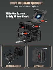 Anysun All-in-1 Sewer Camera 512Hz, Distance Counter, Self-Leveling, Keyboard&hellip;