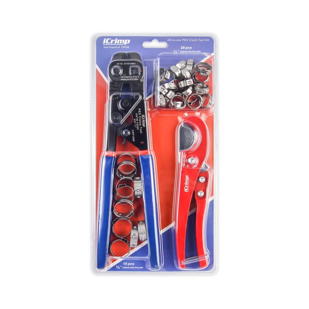 iCRIMP Ratchet PEX Cinch Tool with Removing function for 3/8 to 1-inch Stainl&hellip;