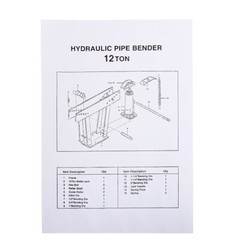 12 Ton Pipe Bender Manual Hydraulic Piping Bending Exhaust Tube w/6 Dies Size