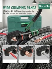 Hydraulic Cable Crimping Tool, Battery Cable Terminal Crimper 12 AWG&ndash;4/0 A