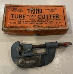 Vintage Trimo Tube Cutter Pocket Size 1-No. 100 Standard Box Roxbury, Mass.