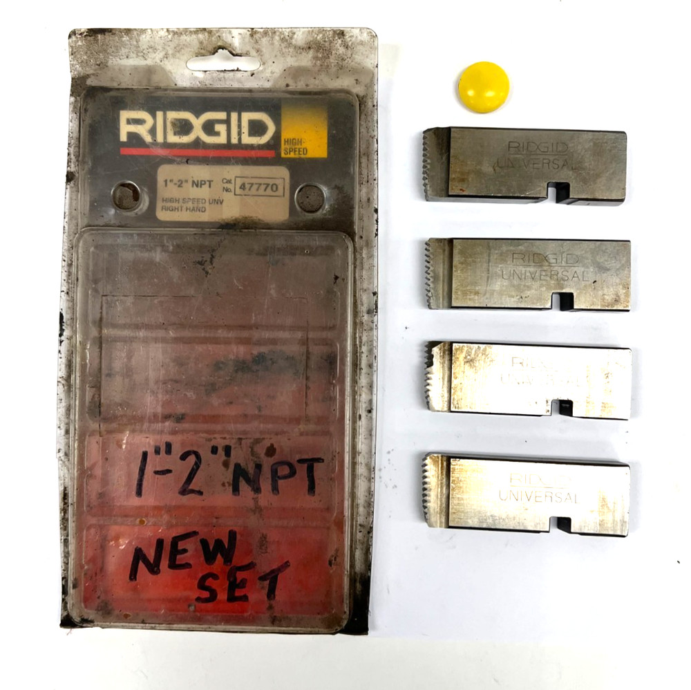RIDGID 47770 REPLACEMENT PIPE DIE 1&Prime;-2&Prime; THREAD PITCH 11 1/2TPI RH LOT OF 4