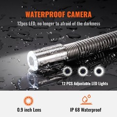 Uimoso 9&Prime; 70m/230ft Sewer Camera LCD Monitor HD Drain Pipe Inspection Camera
