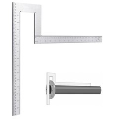 MorningRo 1 Pack Flange Angle Square 15.8 x Inches/ 400 x 400 mm, Silver