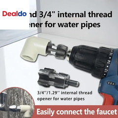 Electric Drill Compatible Pvc Pipe Threader Kit with Various Die Sizes, Pvc Pipe