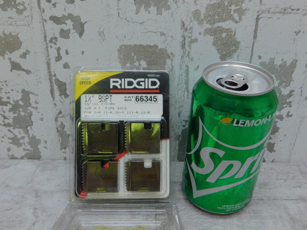 NEW Ridgid 66345 Dies, 1 1/2&Prime; BSPT, For 0-R, 1-R, 00-R, 111-R, 12-R Ratchets