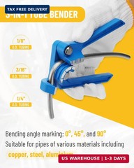 25 ft 3/16in Zinc-Plated Brake Line Flaring Tool Kit, Includes 3-in-1 Tube Bende