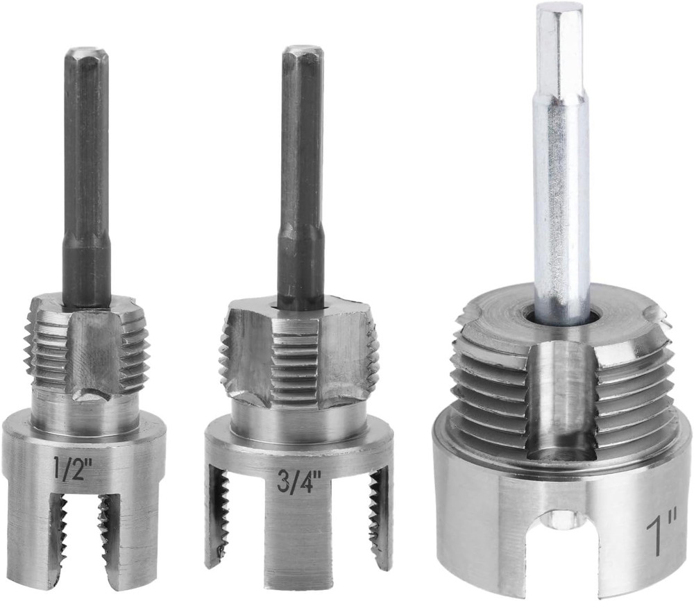 3 Pcs Pipe Threading Tool, Dual-Function Integrated Internal & External Thread C
