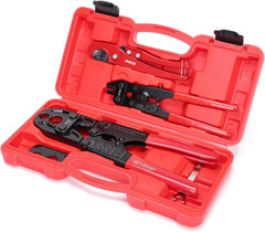 PCKIT-1234PS PEX Crimping Tool Kit with PEX Tubing Cutter, PEX Crimper