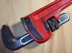 RIDGID 24&Prime; Straight Pipe Wrench 3&Prime; Capacity, Made in USA, Nice !