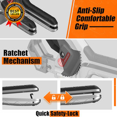 PVC Pipe Cutter 3-Gear Adjustable Cut up to 2-1/2&rdquo; Ratchet Pipe Cutter