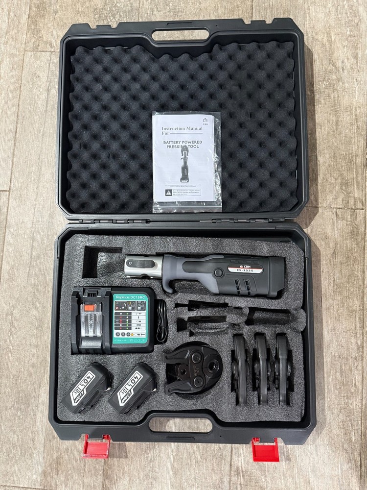 ES-1525 18V Cordless Hydraulic Pipe Crimping Tool Battery Powered Press Fitting