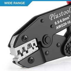 Plustool Crimping Tool for Non-Insulated Open Barrel Terminals & Receptacles &hellip;