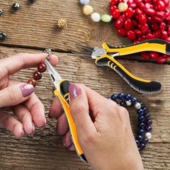 Jewelry Pliers Set, 8-Piece Mini Jewelry Making Tool Kit with Storage Bag, Flat