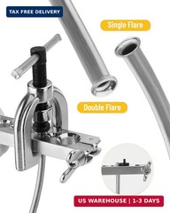 25 ft 3/16in Zinc-Plated Brake Line Flaring Tool Kit, Includes 3-in-1 Tube Bende