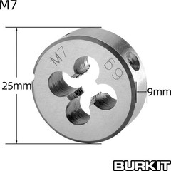 M7 X 1 Tap and Die Set, M7 x 1.0 Machine Thread Tap and Round Die Right Hand