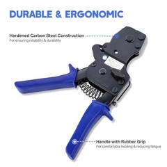 PEX One Hand Cinch Clamp Tool Ratchet Clamping Pinch Wrench Crimper 3/8&Prime; to 1&Prime;