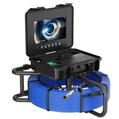 60m Pipe Inspection Camera Meter Counter Keyboard Sewer Camera Self Level 512hz