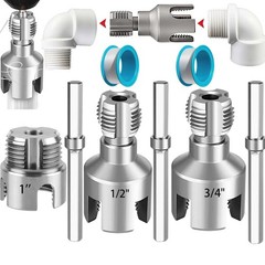 3PCS Integrated Pvc Pipe Threader Tool &ndash; 1/2&Prime; & 1/2&Prime;, &ldquo;3/4&rdquo;, &ldquo;1, 1/2&Prime;+3/4&Prime;+1&rdquo;