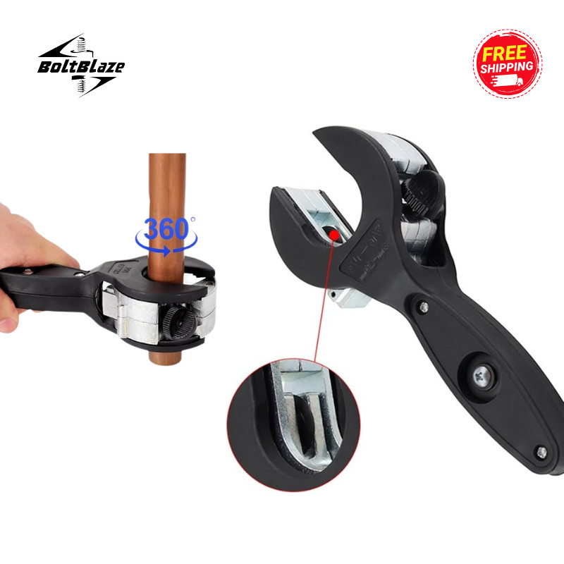 2-in-1 Ratcheting Tubing Cutter &ndash; Compact for Copper, PVC & Soft Metal Pipes